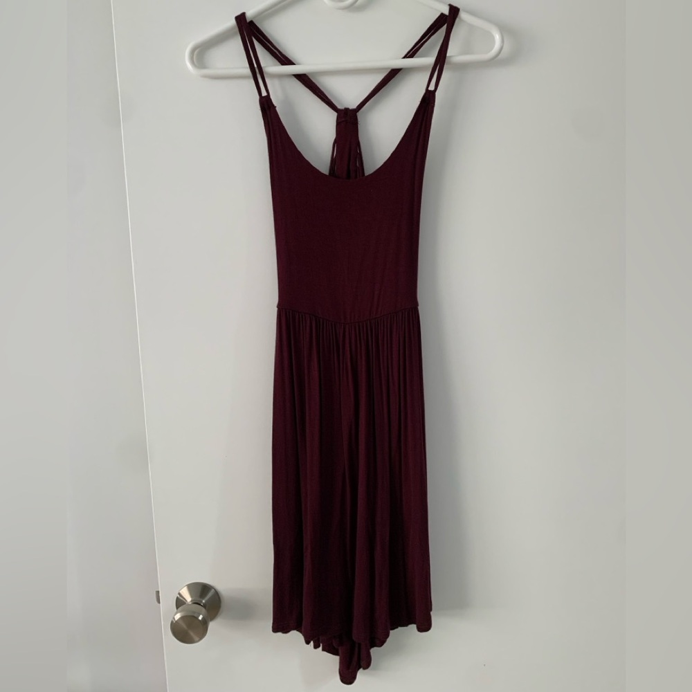 Empyre Wine Backless Dress
